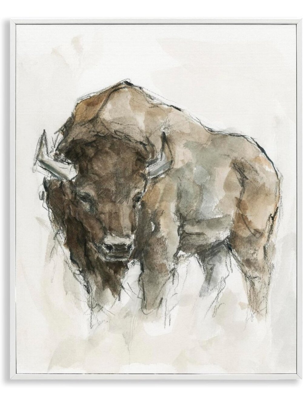 Stupell Industries Western American Buffalo Brown Country Animal, Design by